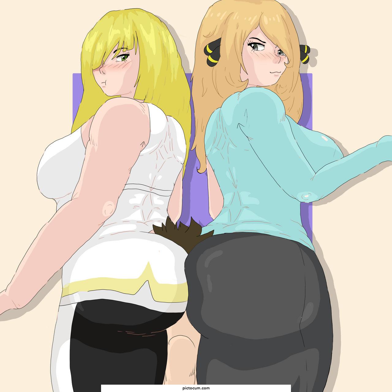 Lusamine And Cynthia Double Smothering