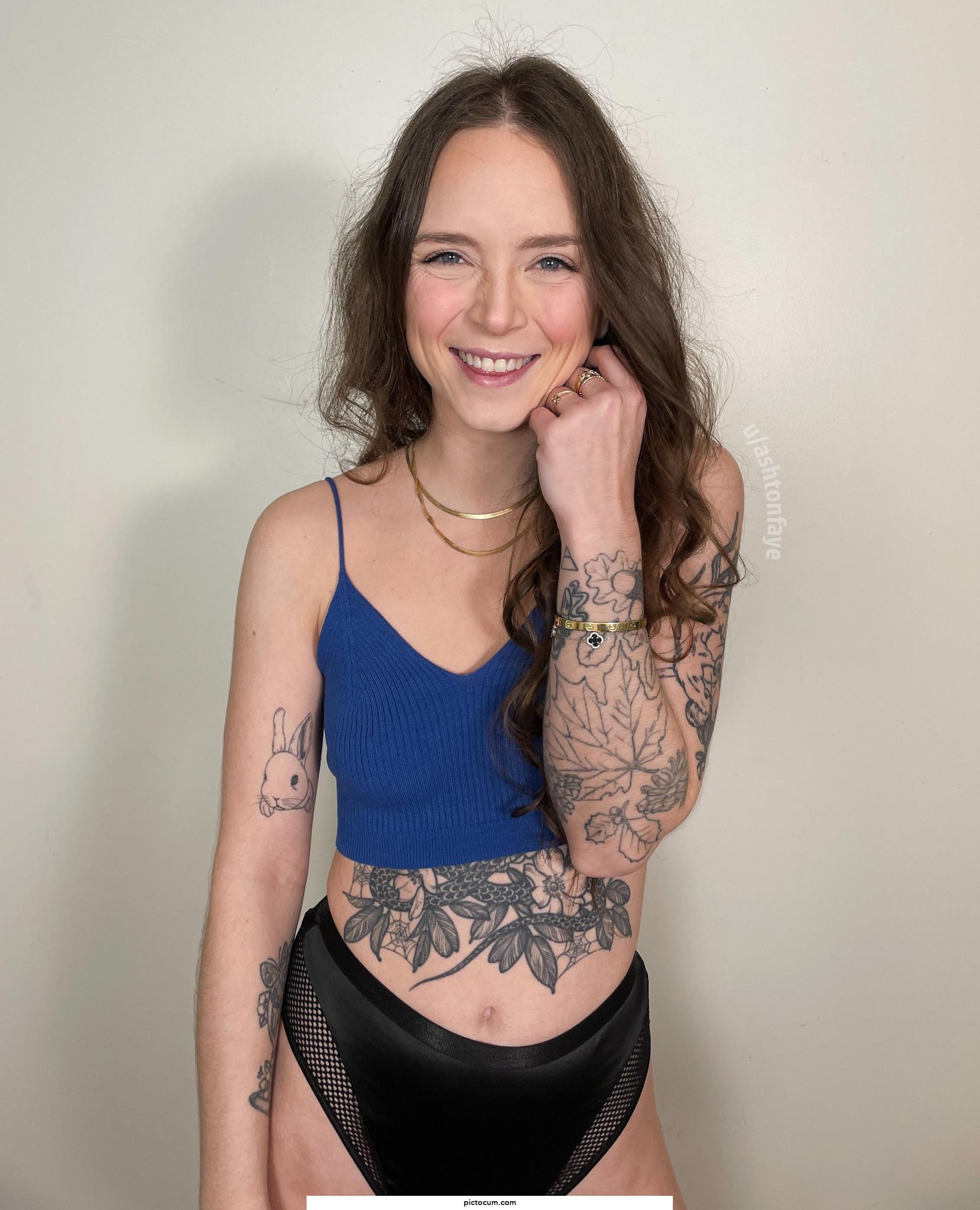 Happy Tattooed Girl