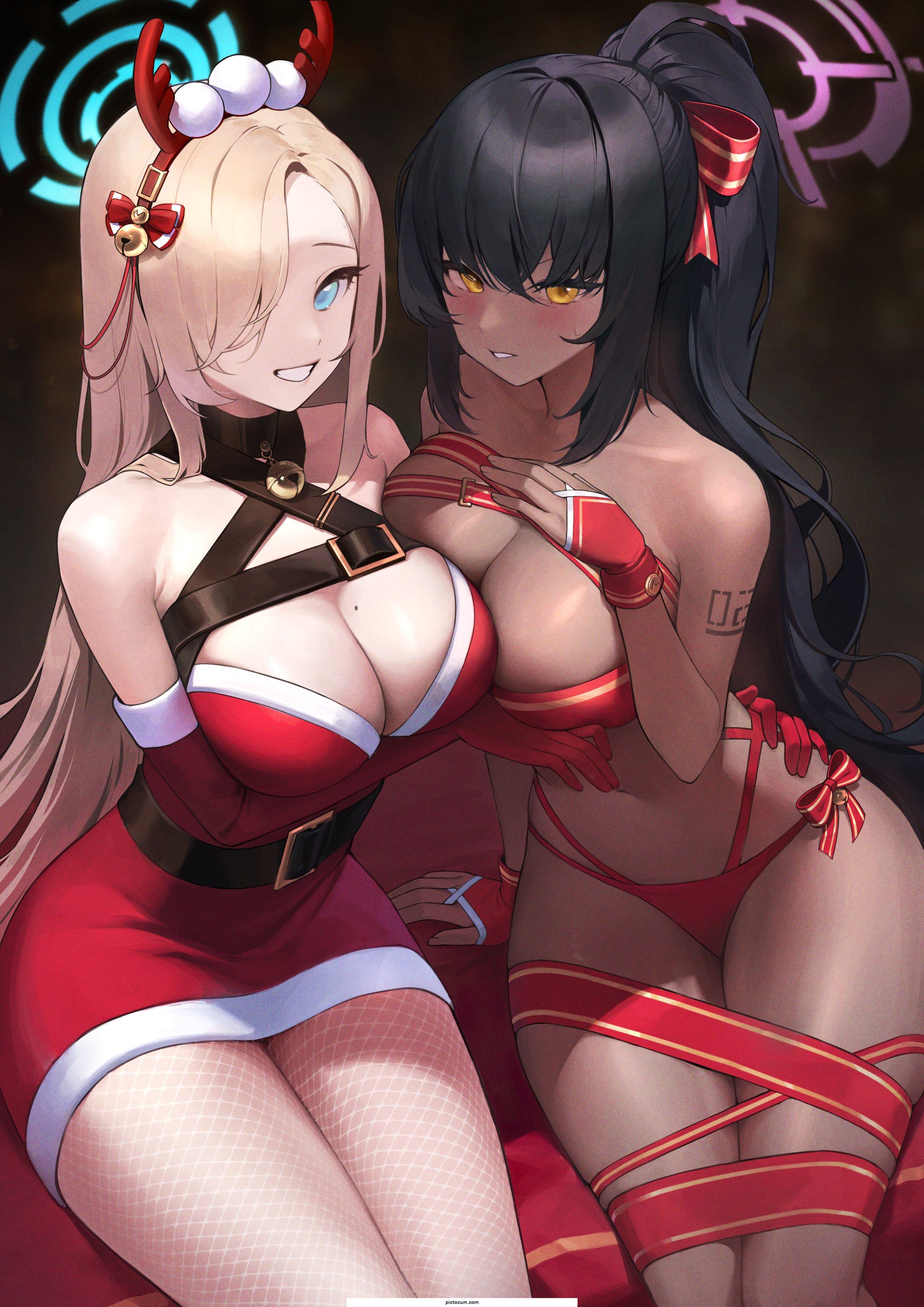 Asuna And Karin Christmas Wrap Up