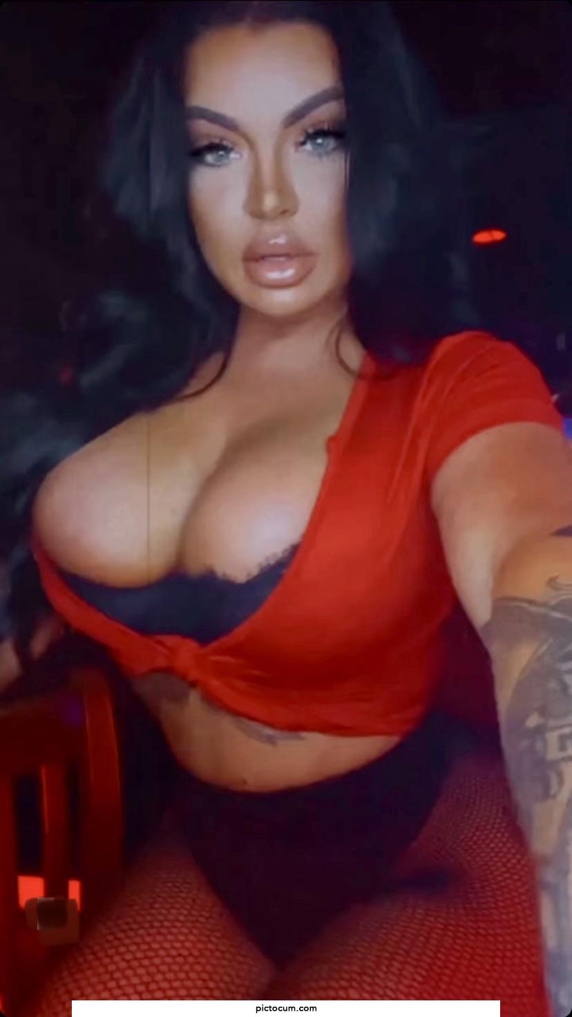 Brunette bimbo