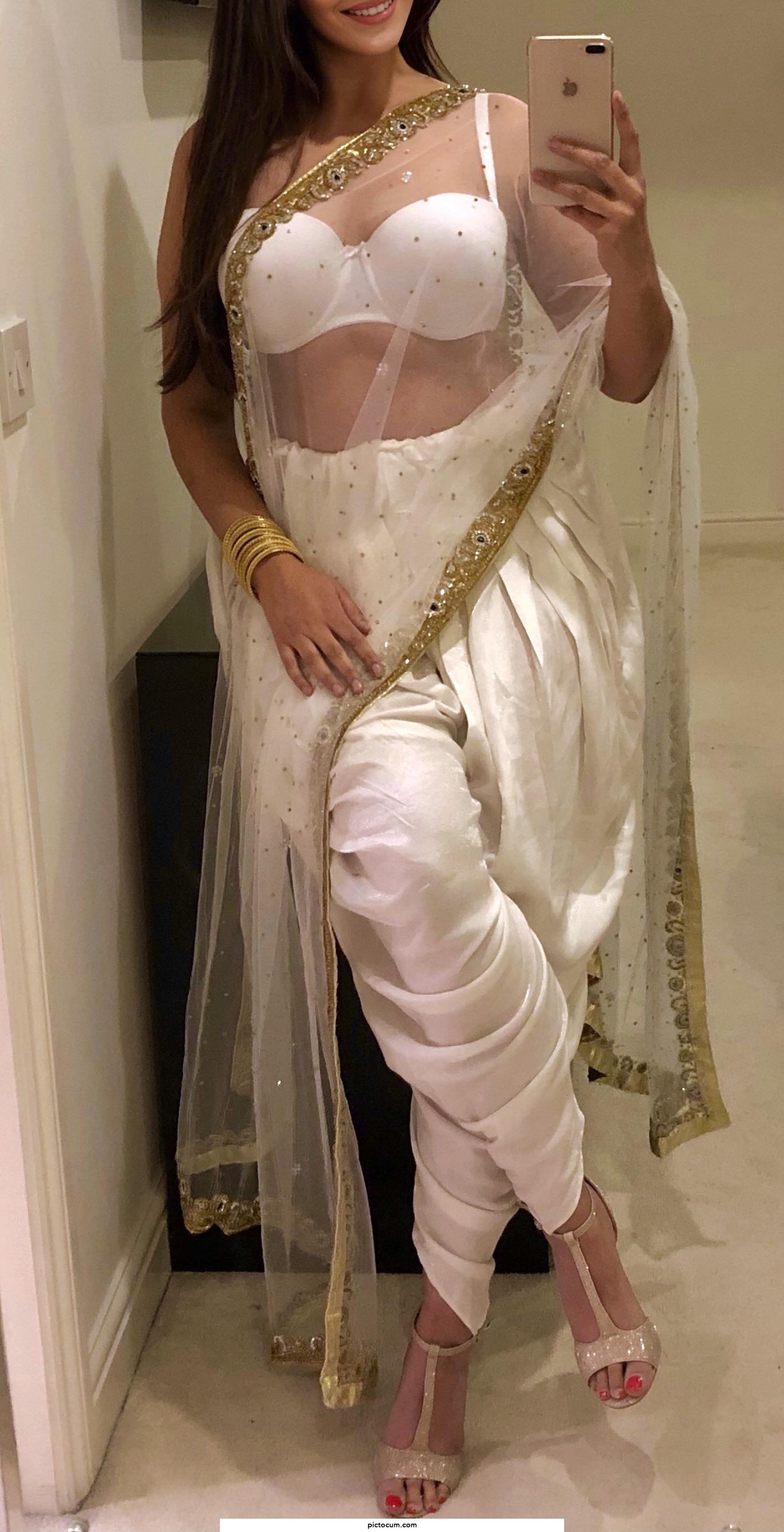 Dressed in all white like a Princess...👸🏽 British Punjabi Indian