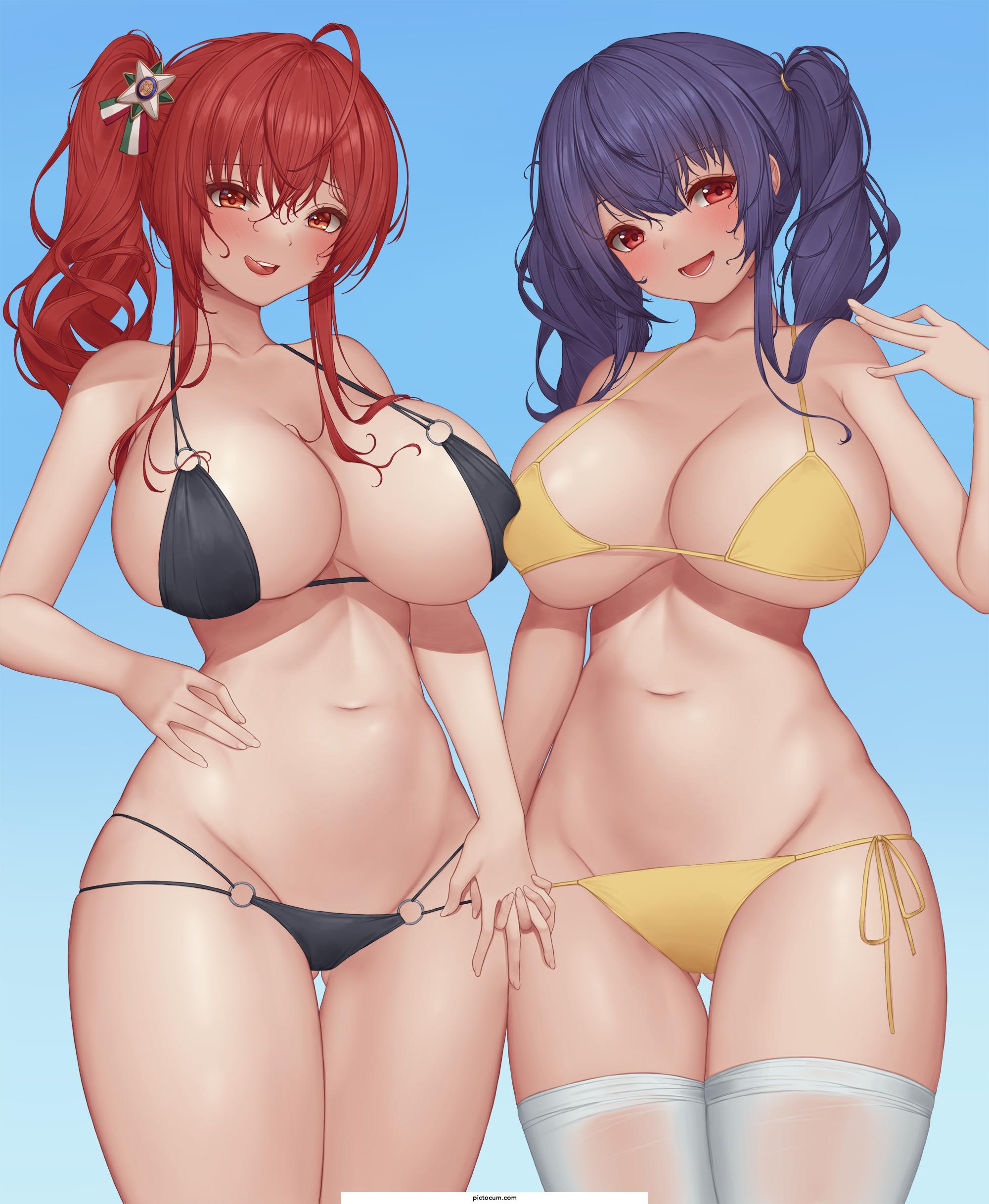 Zara And Pola Handholding Bikini Babes