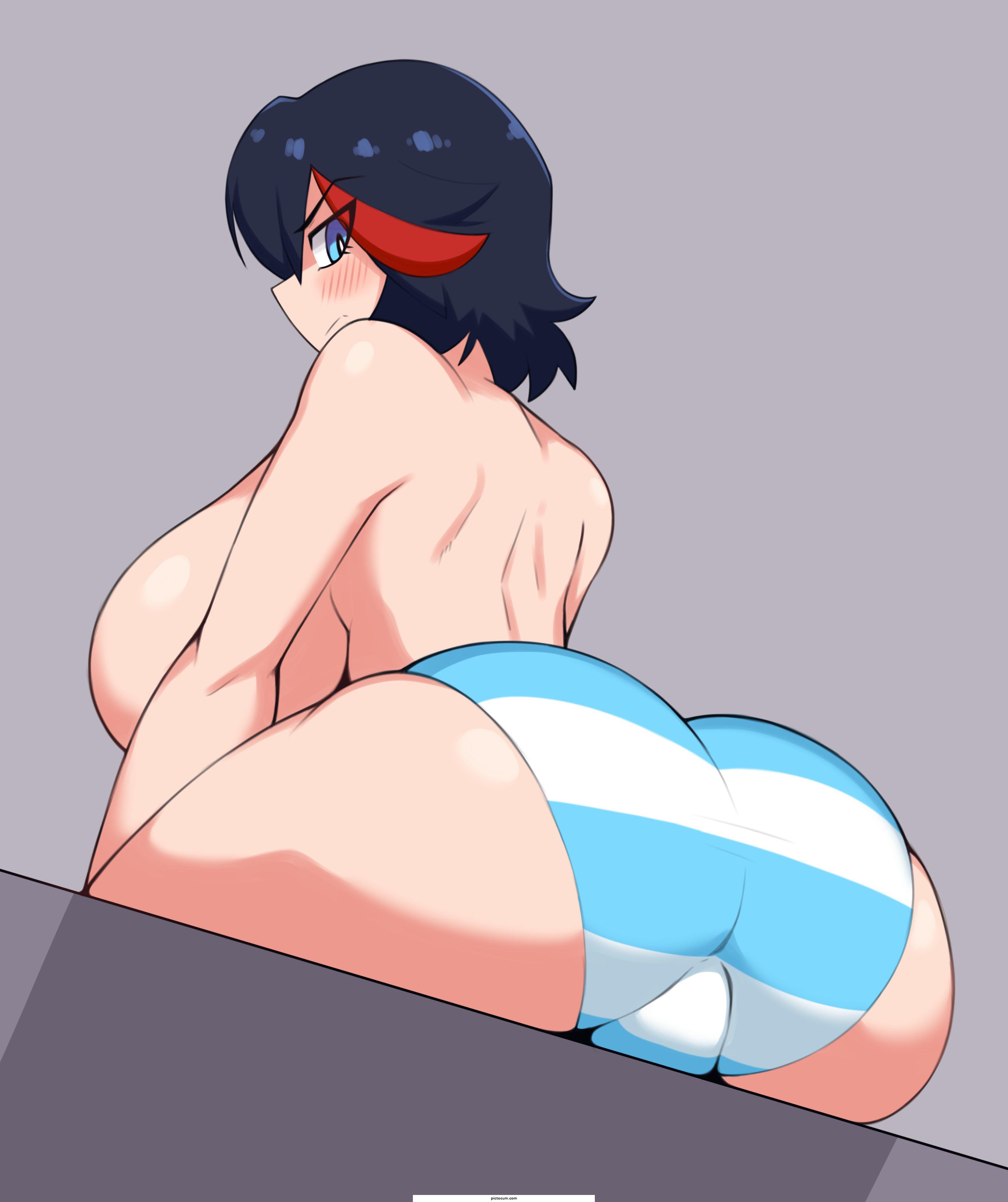 Delightfully thicc Ryuko presents her beautiful booty