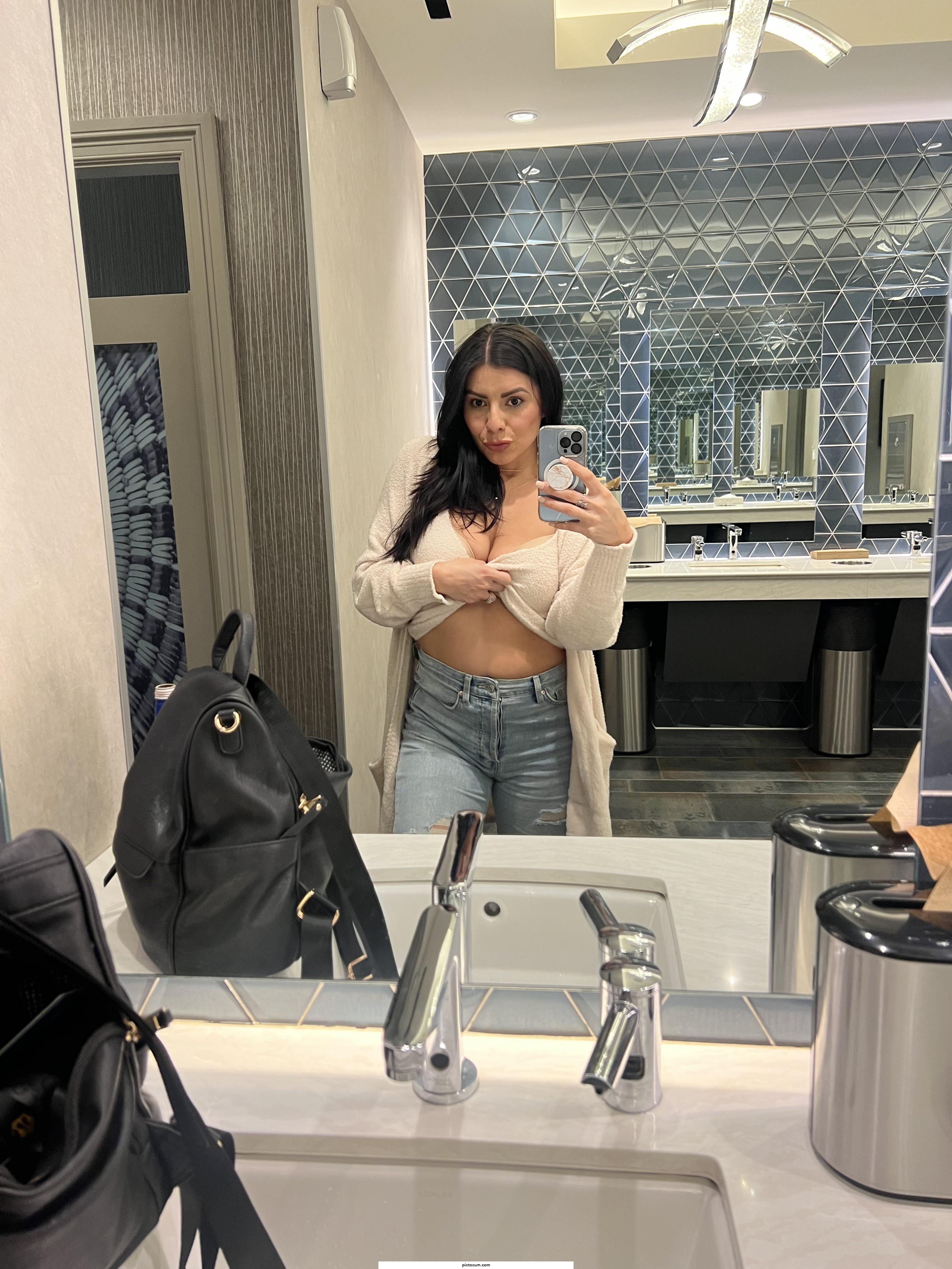Just sneaking away to take a quick little pic. Sometimes clothes are sexy too right?