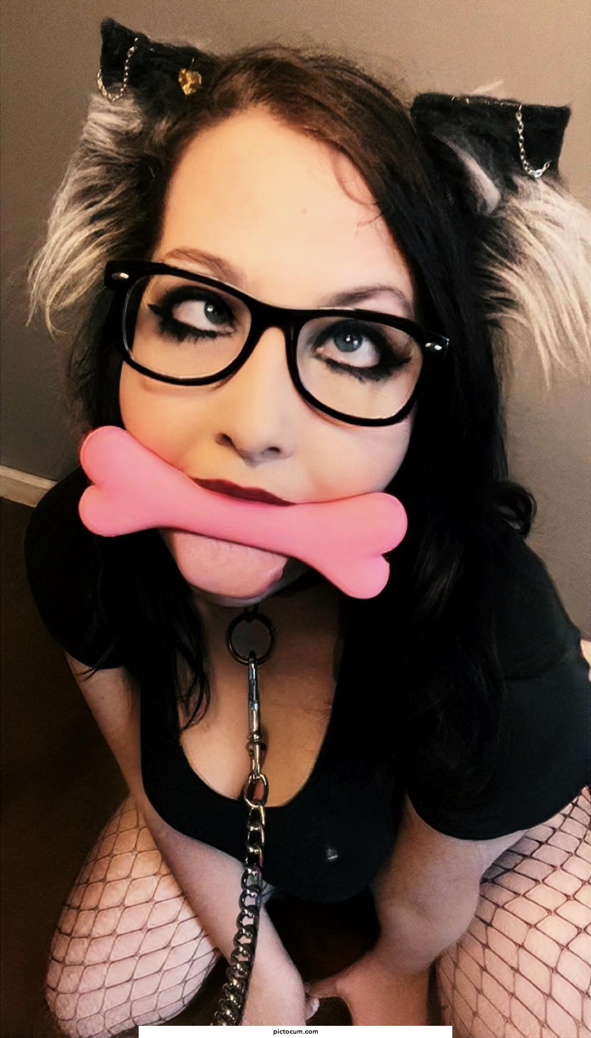 Gagged puppy ahegao 🙈🥺🐶