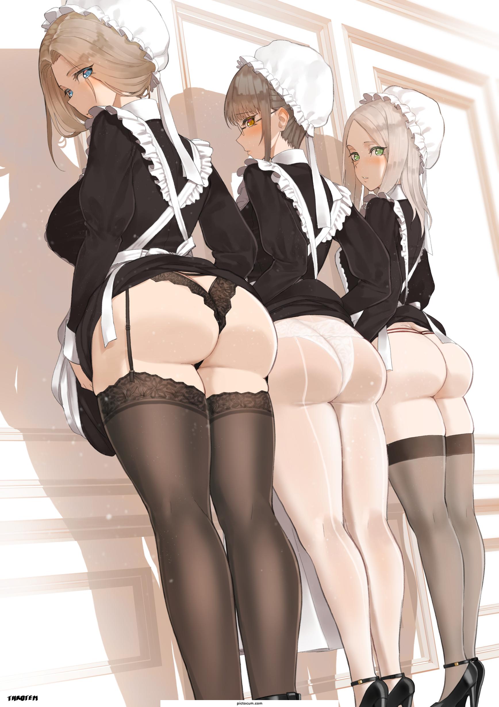 Maids lined up
