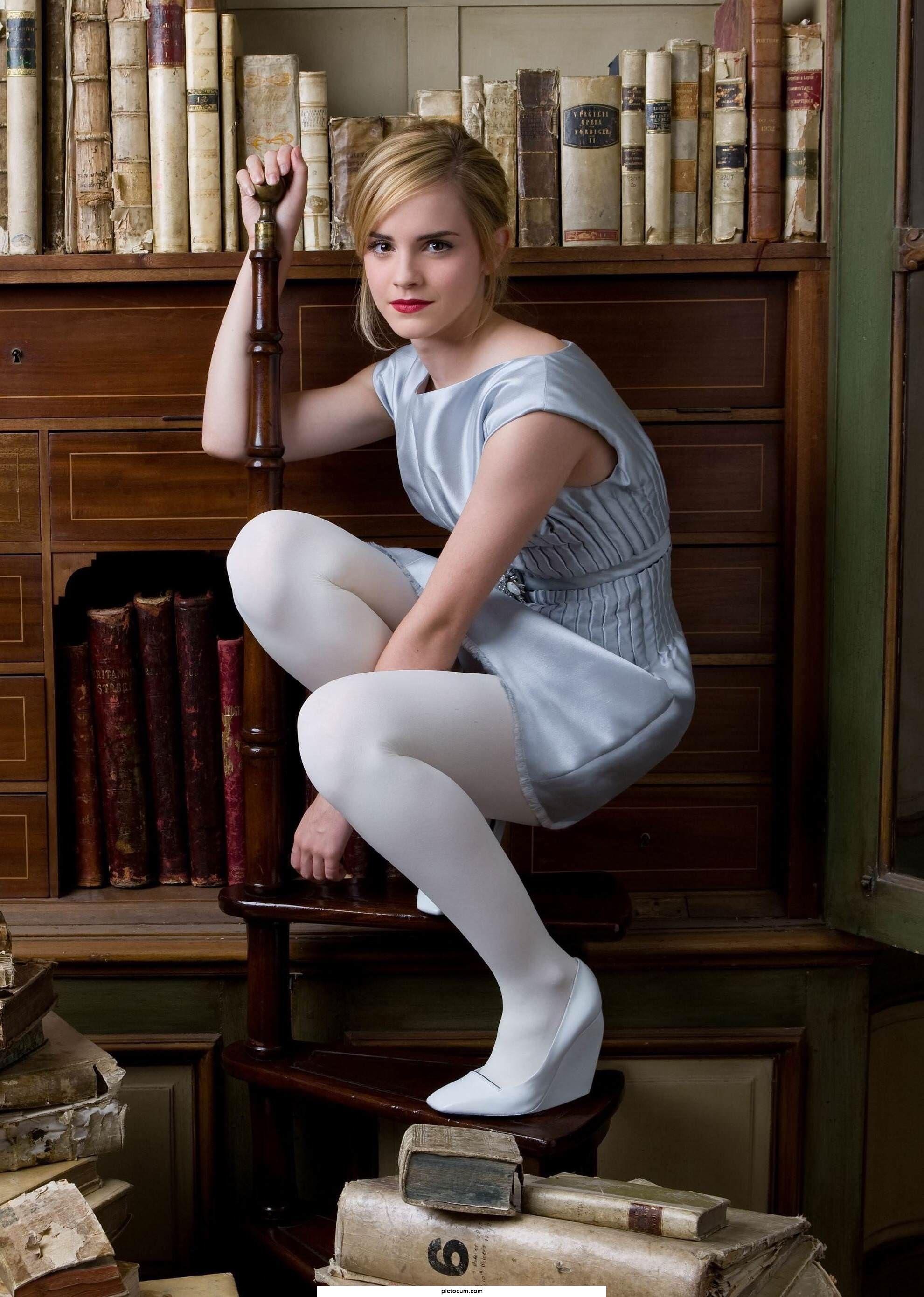 Emma Watson in white tights