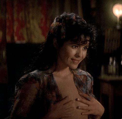 Maria Conchita Alonso showing off her hot little nips.