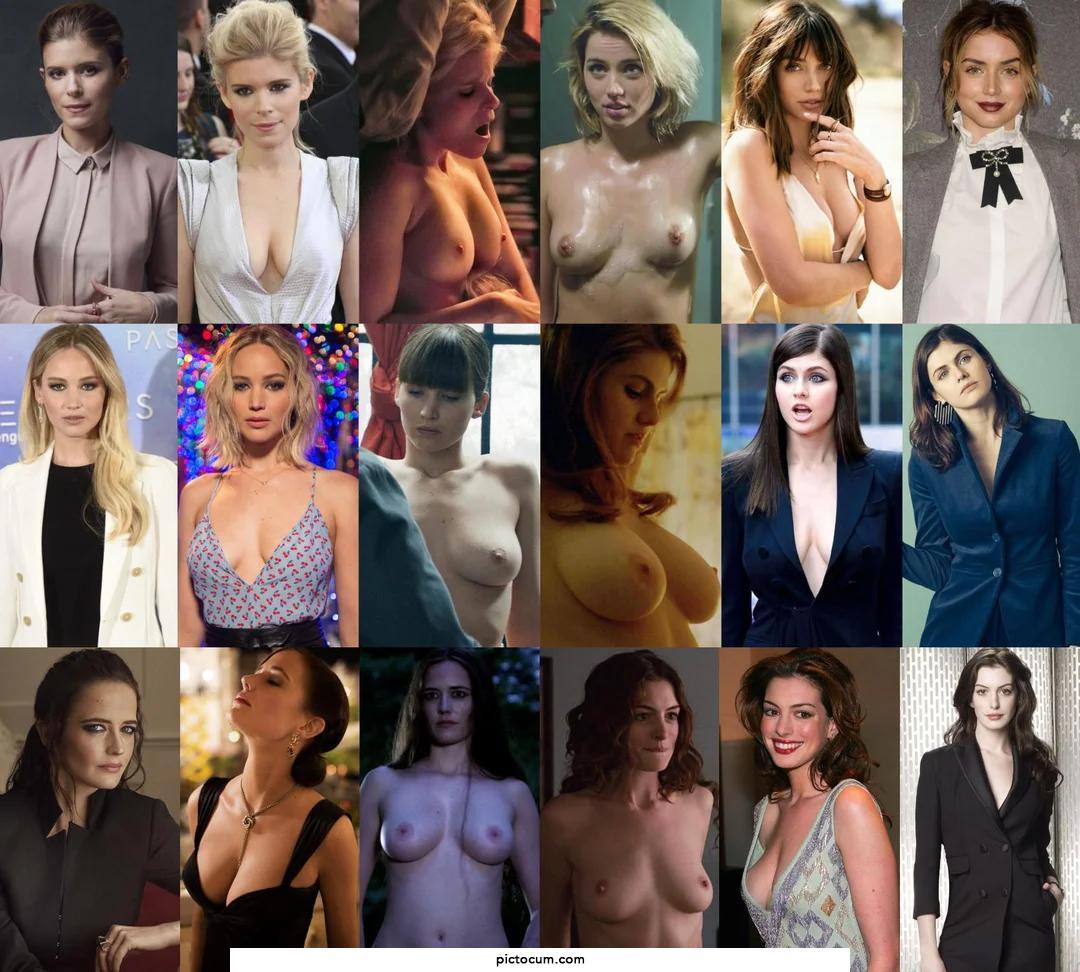 Kate Mara, Ana de Armas, Jennifer Lawrence, Alexandra Daddario, Eva Green, Anne Hathaway