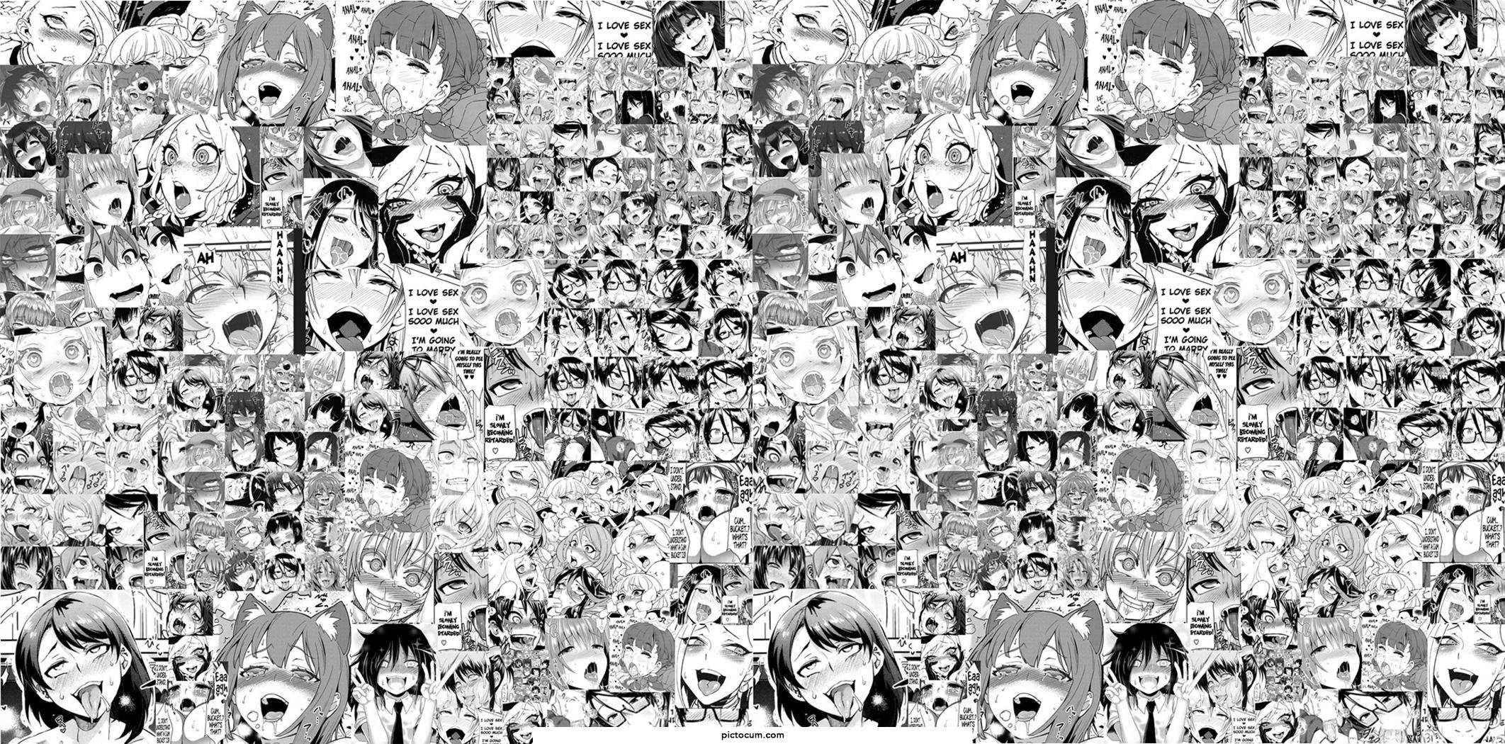Ahegao background for steam or PC wallpaper