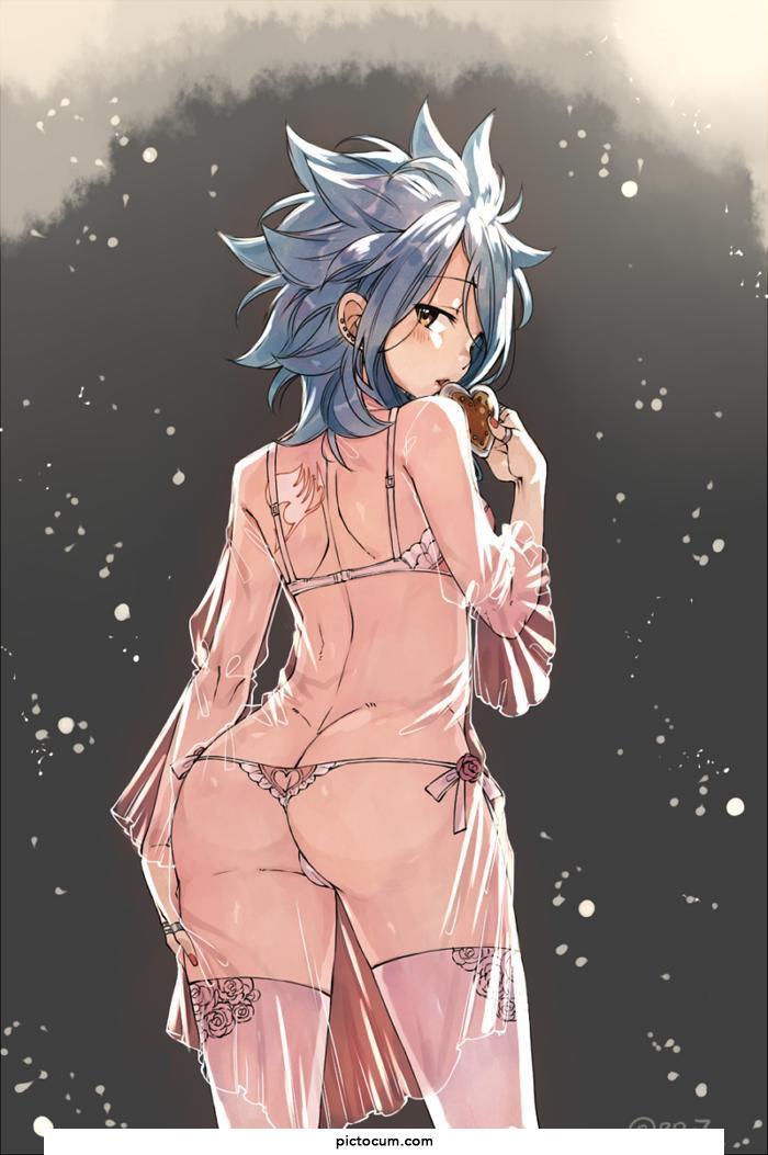 Levy in lingerie
