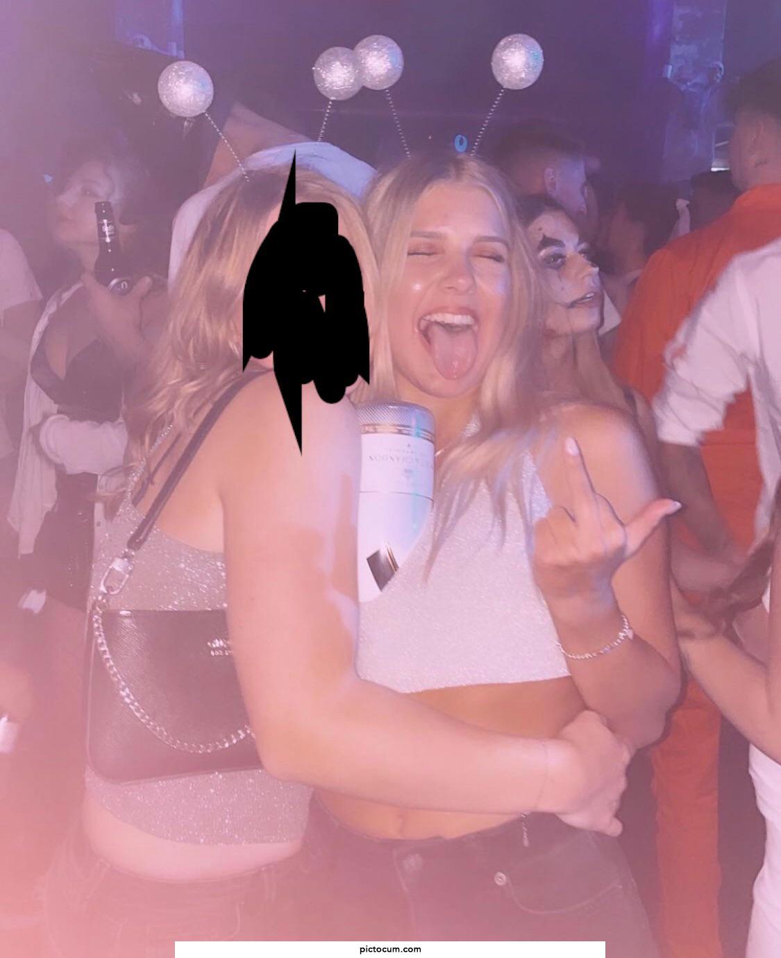 My gf loves to party