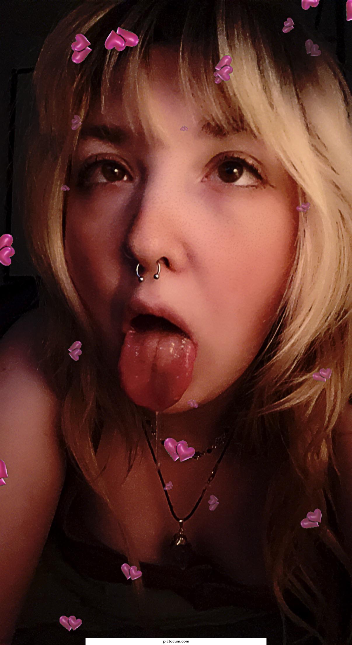 cute ahegao selfie before bed :)