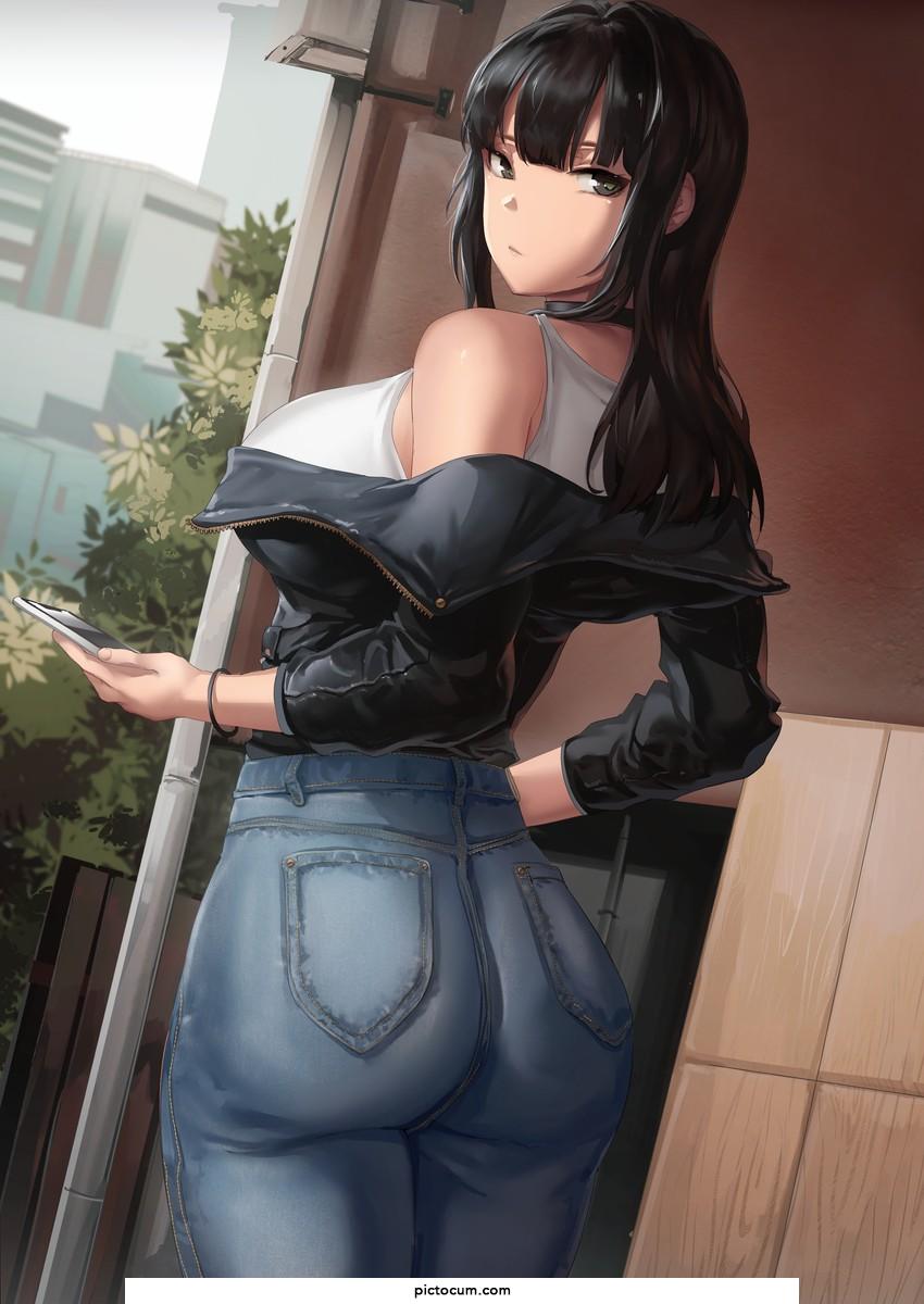 Naoko-san has a perfect butt for jeans
