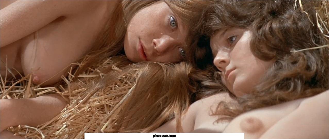 Birthday Girl Janit Baldwin, with Sissy Spacek, in the 1972 movie "Prime Cut" 1 of 2