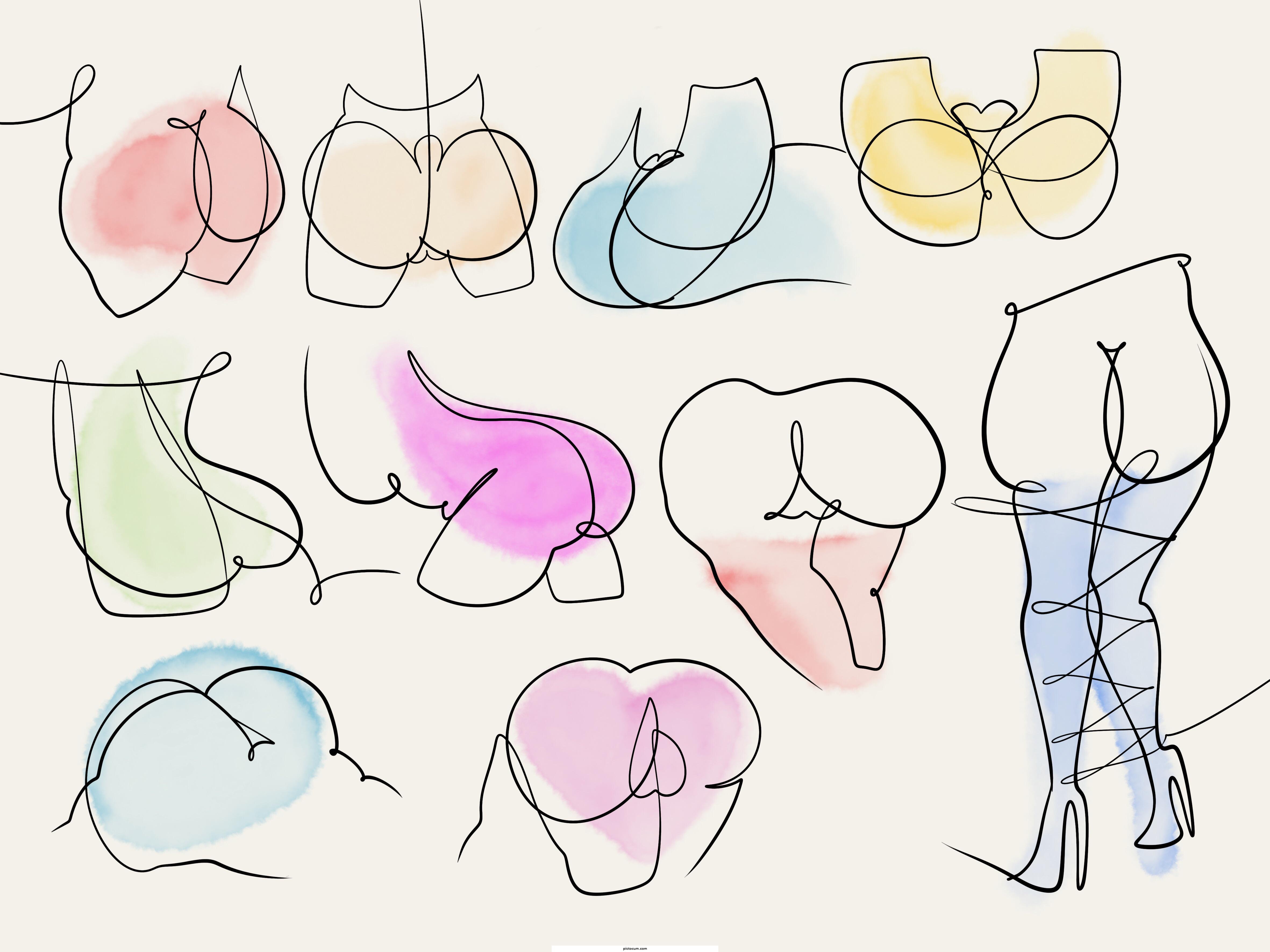 Sexy one lineart studies