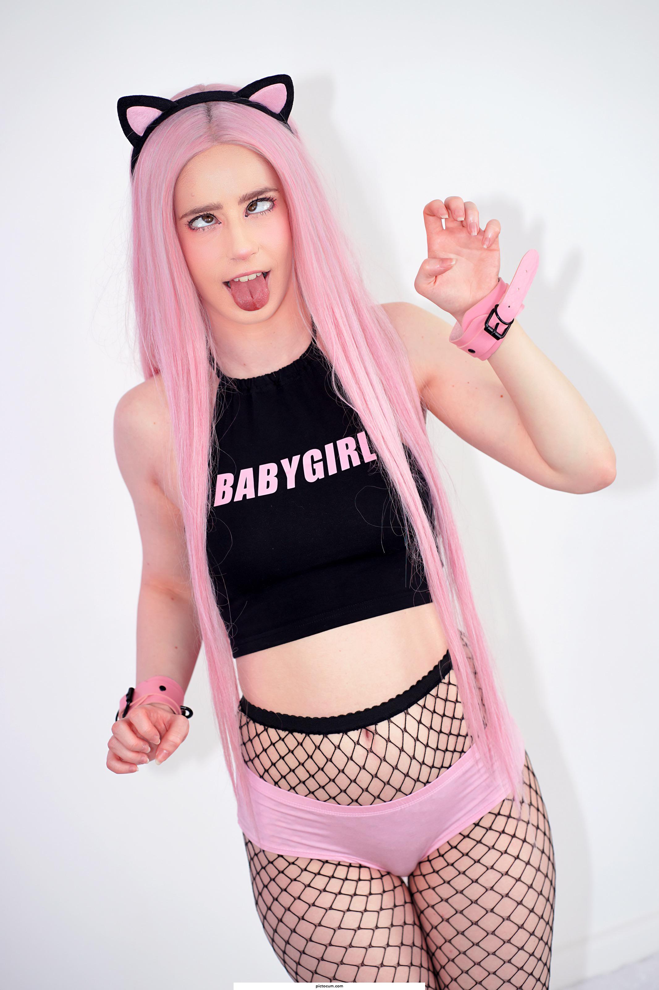 this catgirl is on a cum only diet