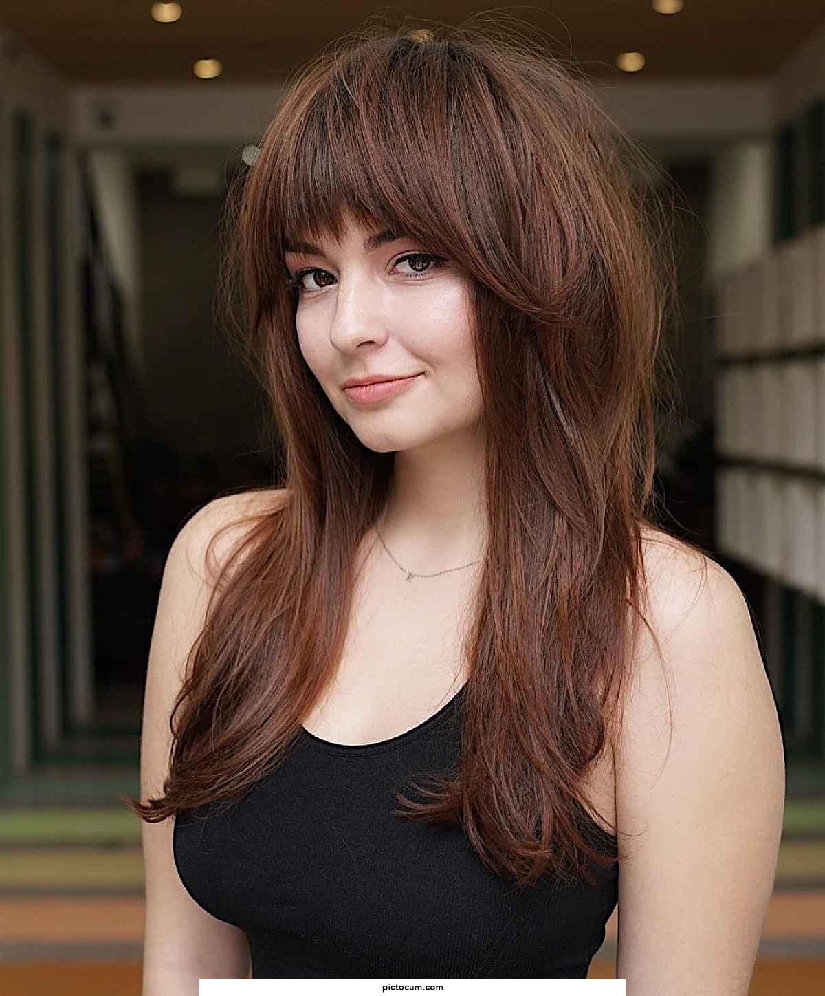 Long haired brunette beauty
