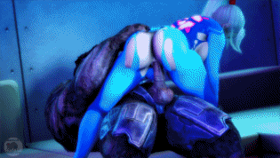 Zerosuit samus getting drilled