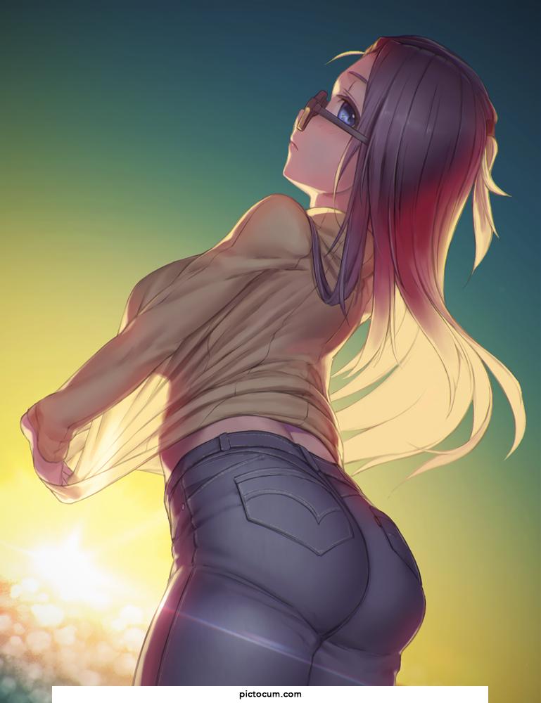 Sakura has a nice butt for jeans