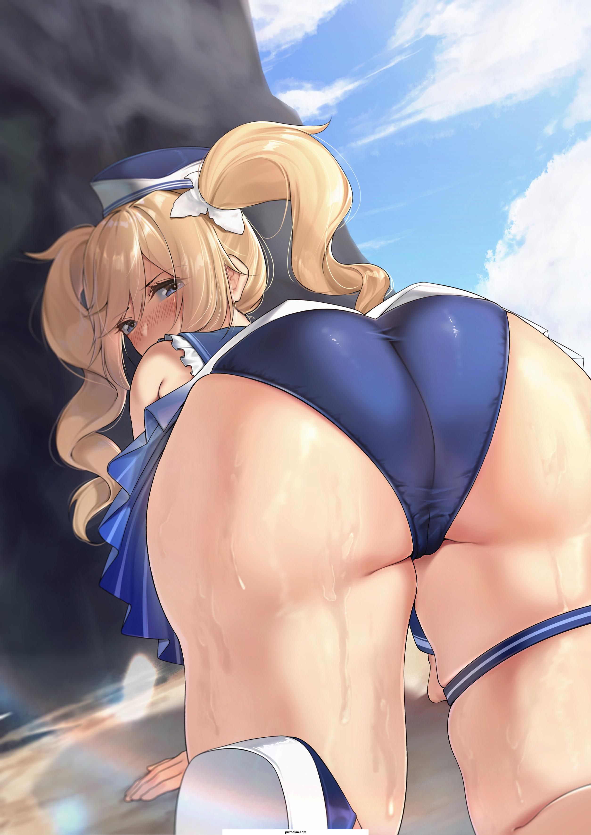 Embarrassed Barbara with her heavenly ass