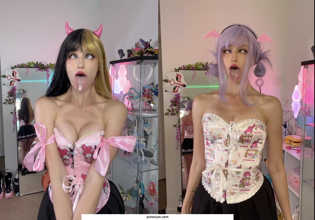 Twins side by side ahegao … should I post the vid here Monday?