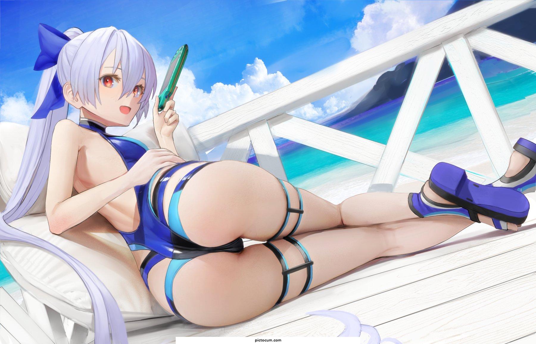 Tomoe Gozen in swimsuit