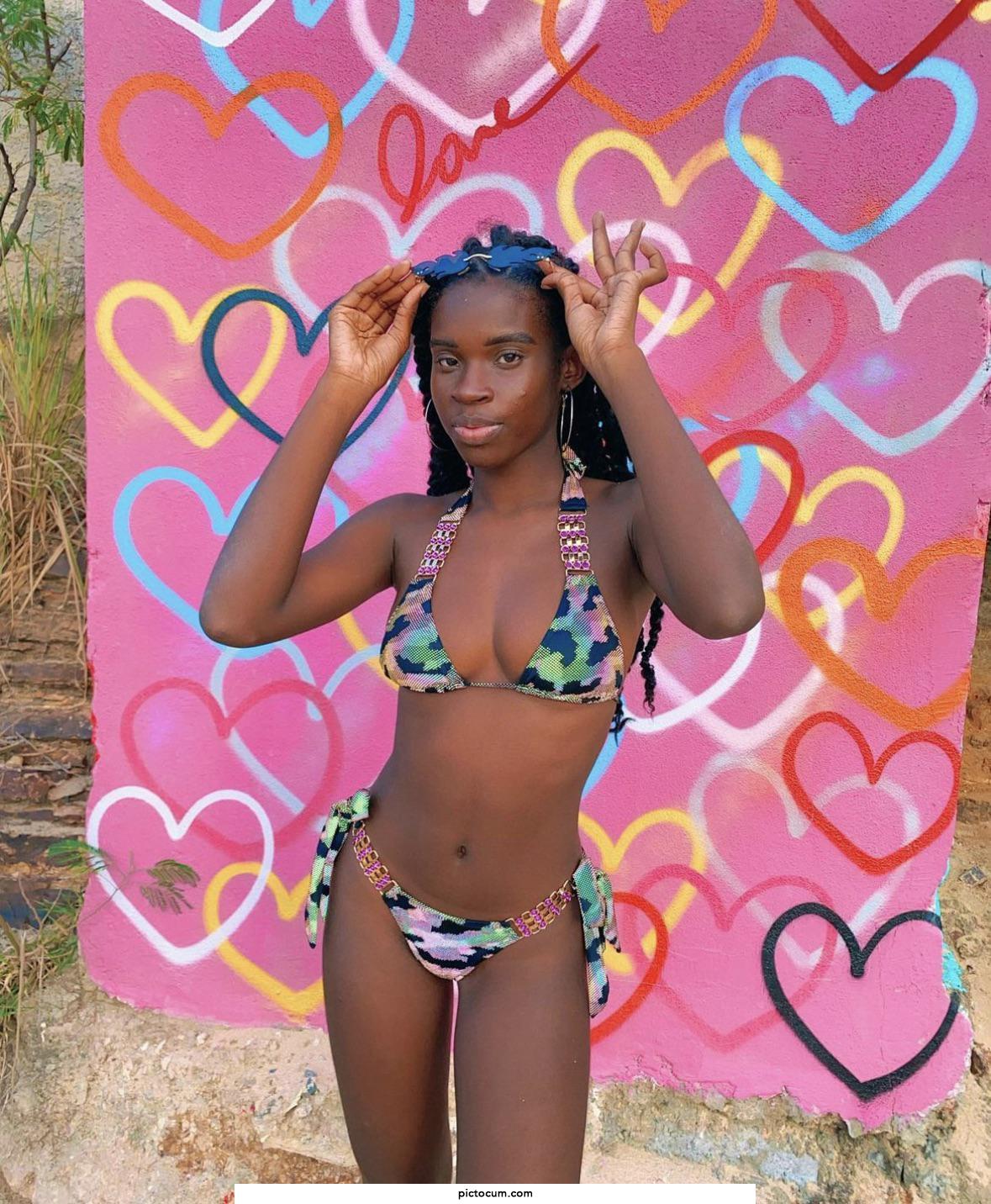 Sexy bikini and lots of hearts