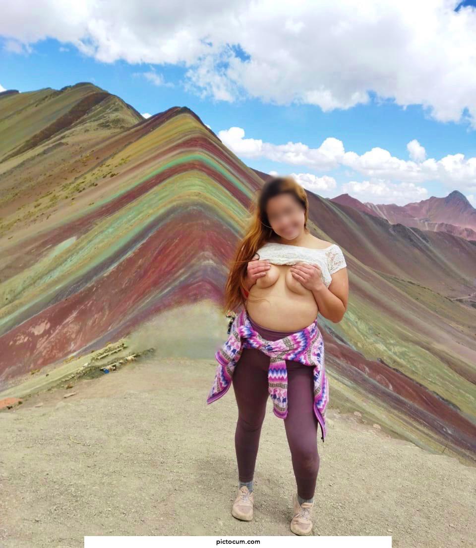 Feeling inspired by the Rainbow Mountains! 💗