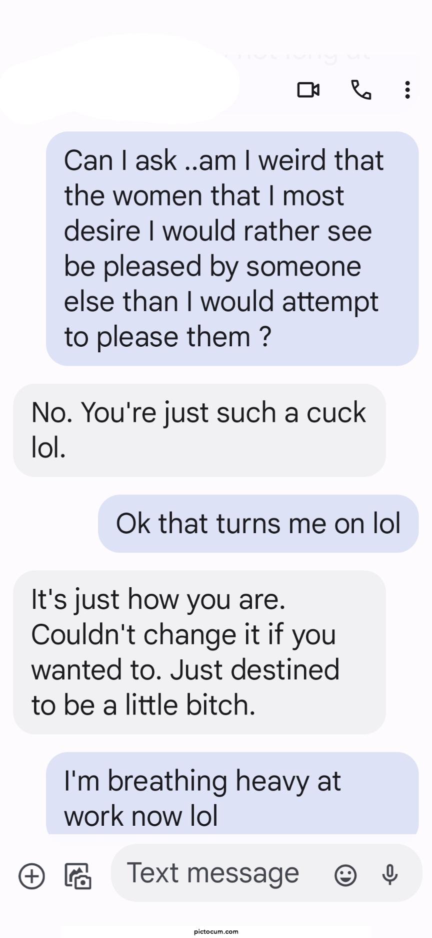 Feeling weird about my cuckolding kink so I hit up my other friend hoping she could make me feel better about it . She ended up turning me on instead.