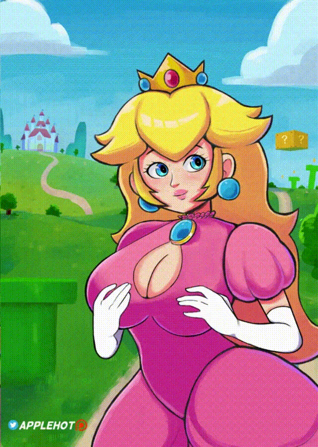 Peach Showing Her Boobs