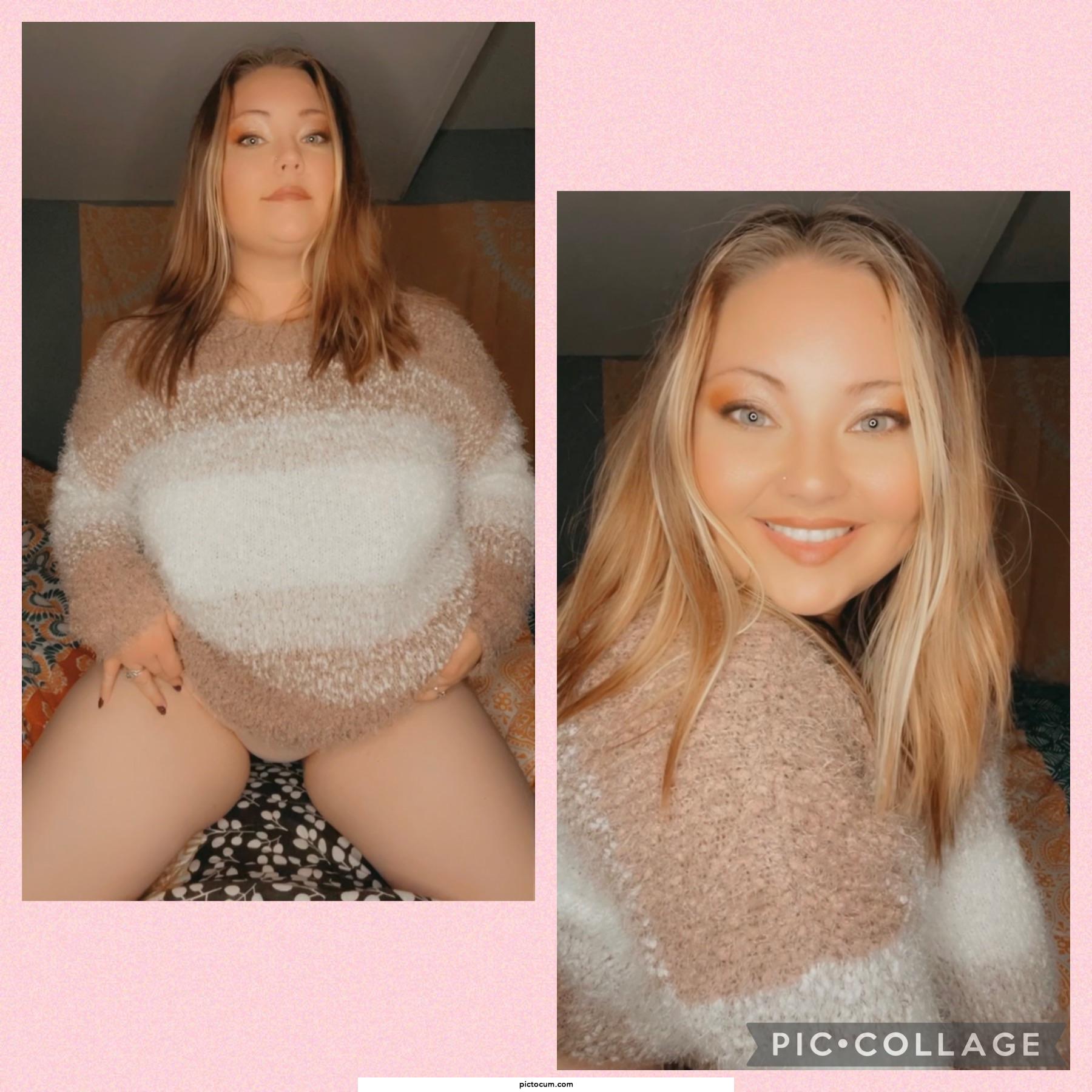 Come feel how soft this sweater is…