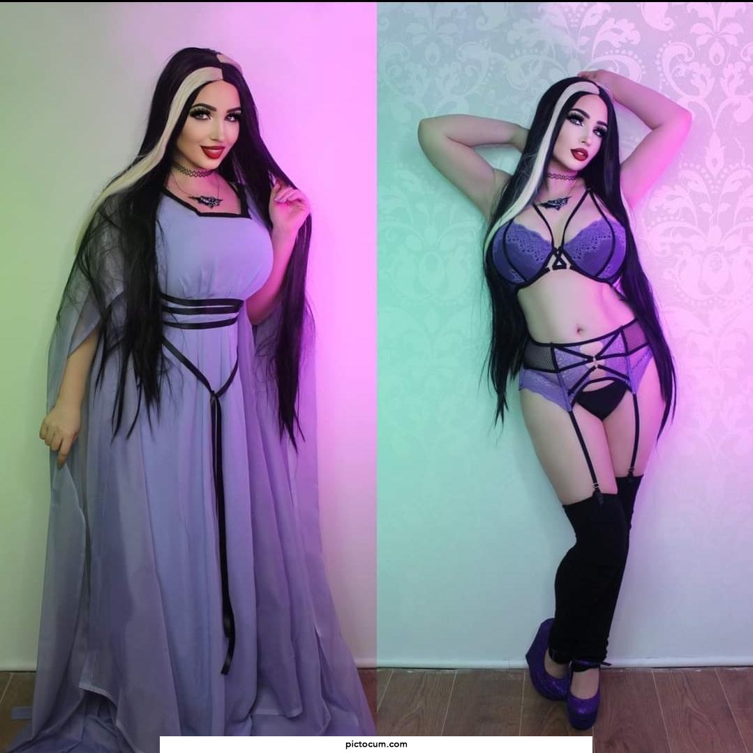 Lily Munster full costume plus lingerie version