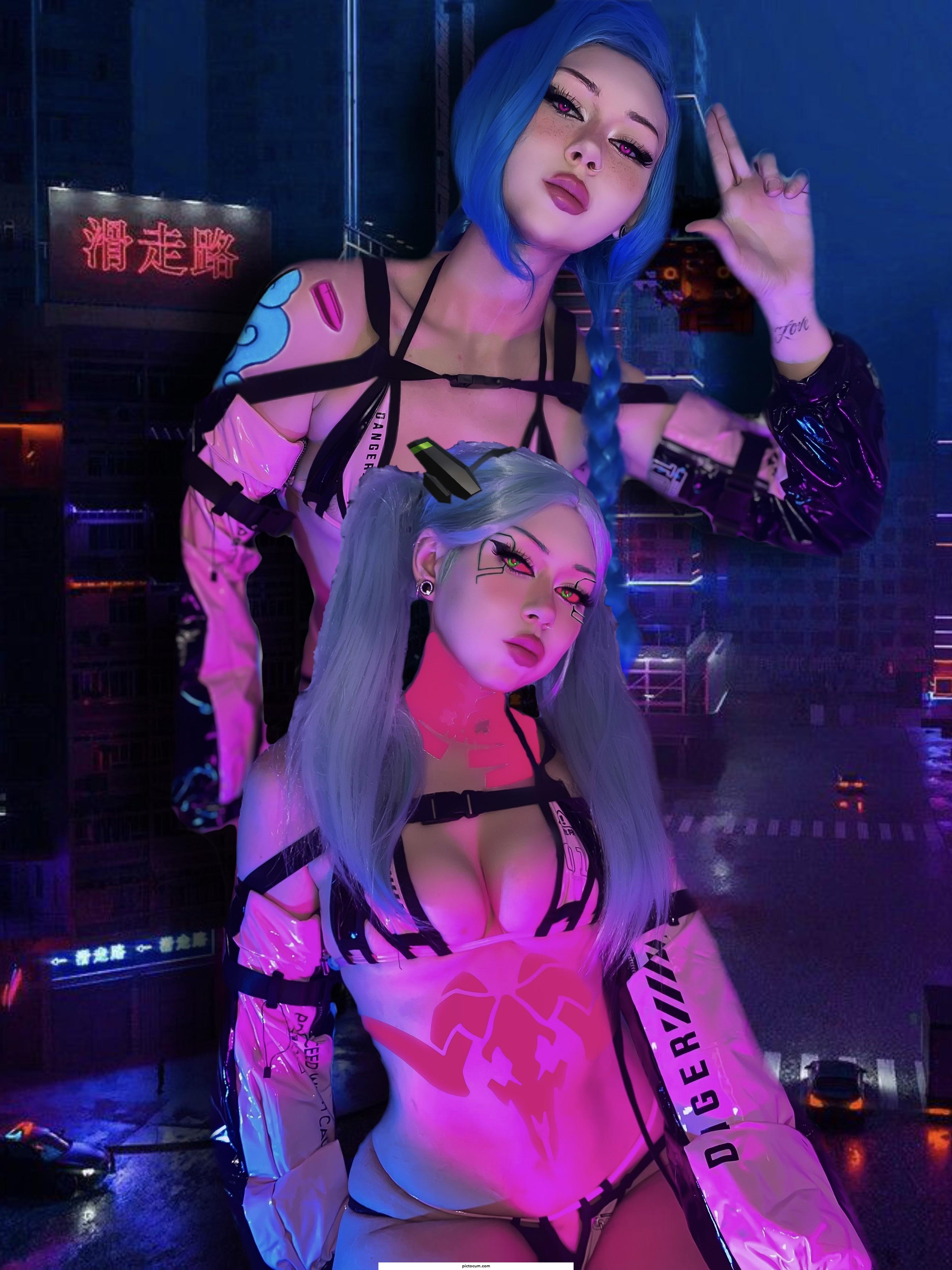 Jinx and Rebecca cosplay