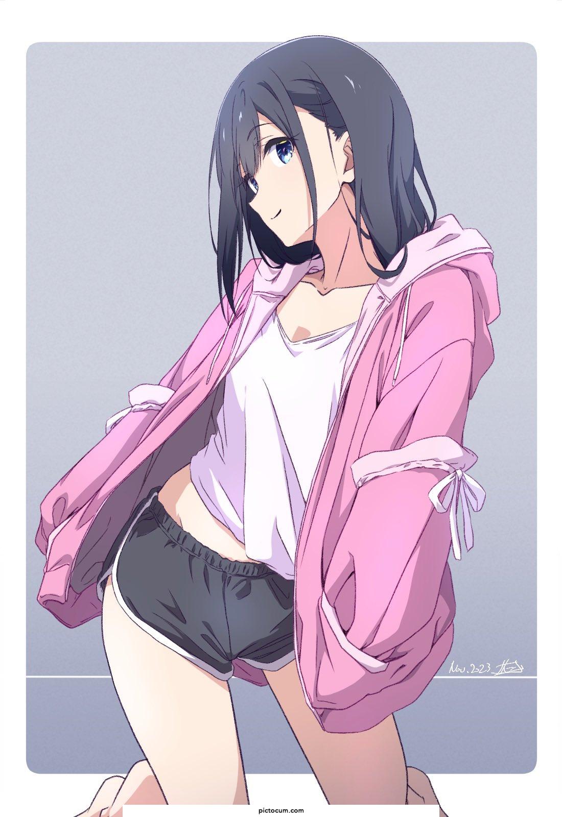 Mono-Chan in Pink Hoodie