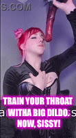 Throat training time, sissy