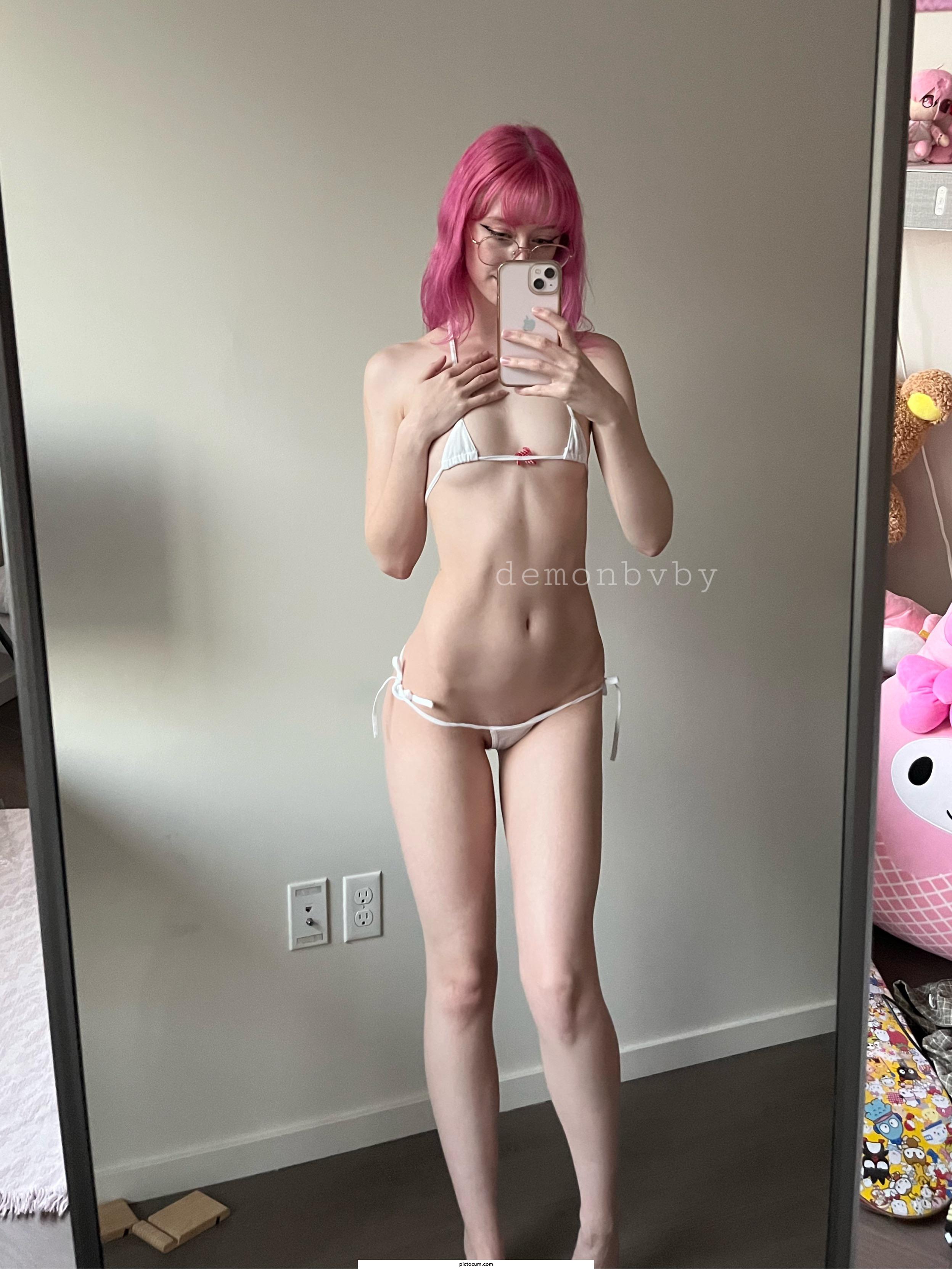 Only the tiniest bikinis for my little body!