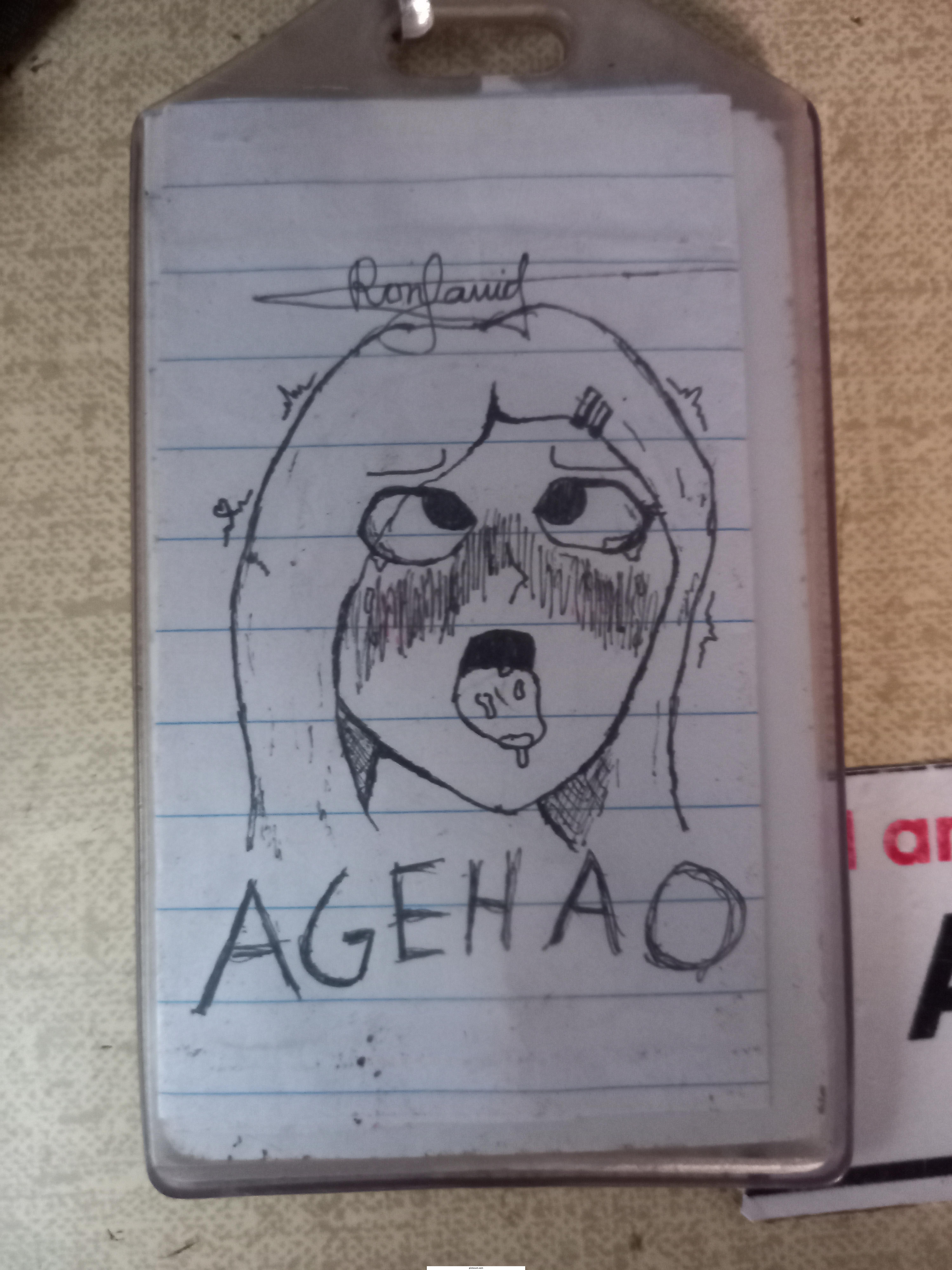 Drew this in school and yes, i mispelled ahegao