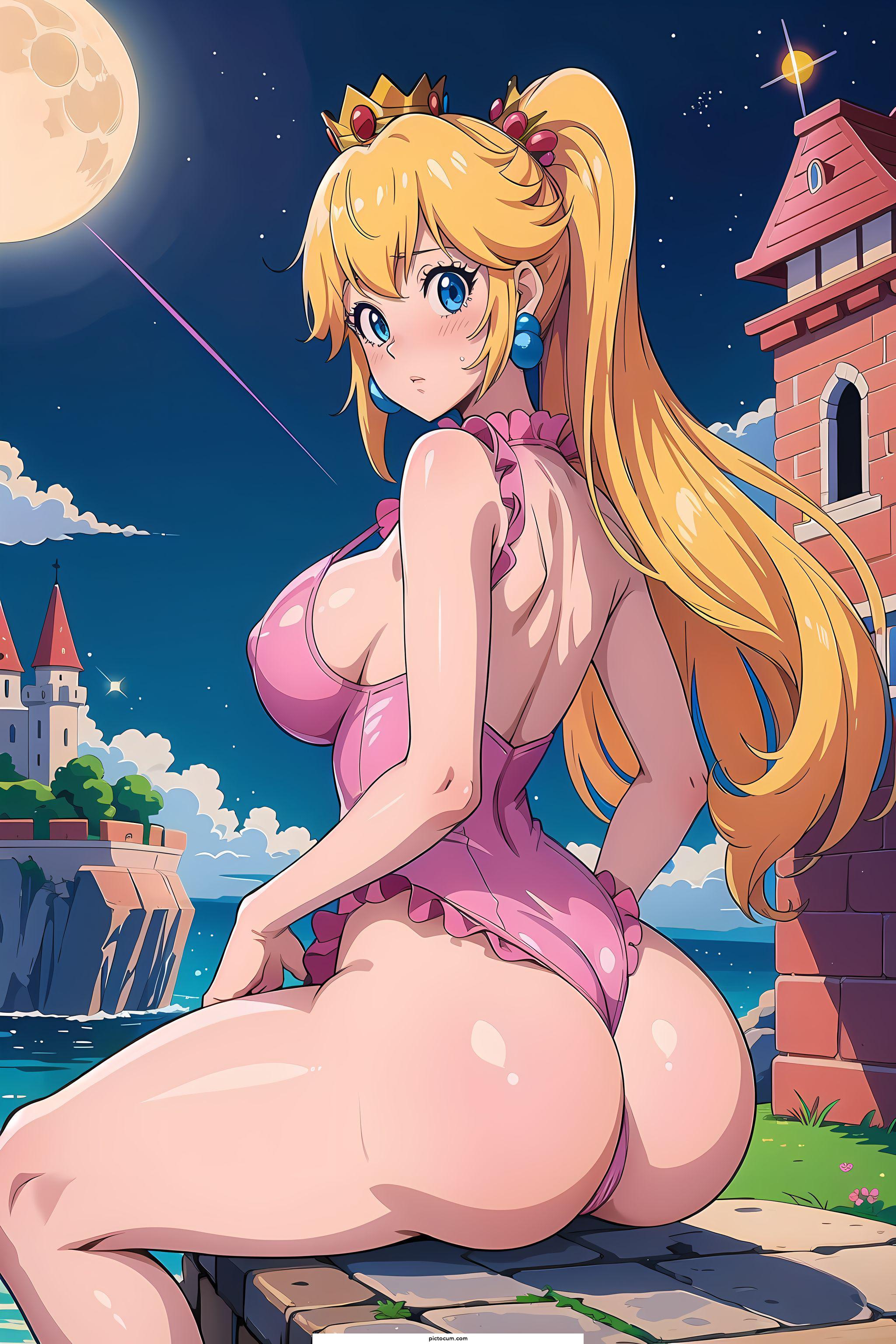''It's a nice castle right Mario? I love the view here!'' 👑
