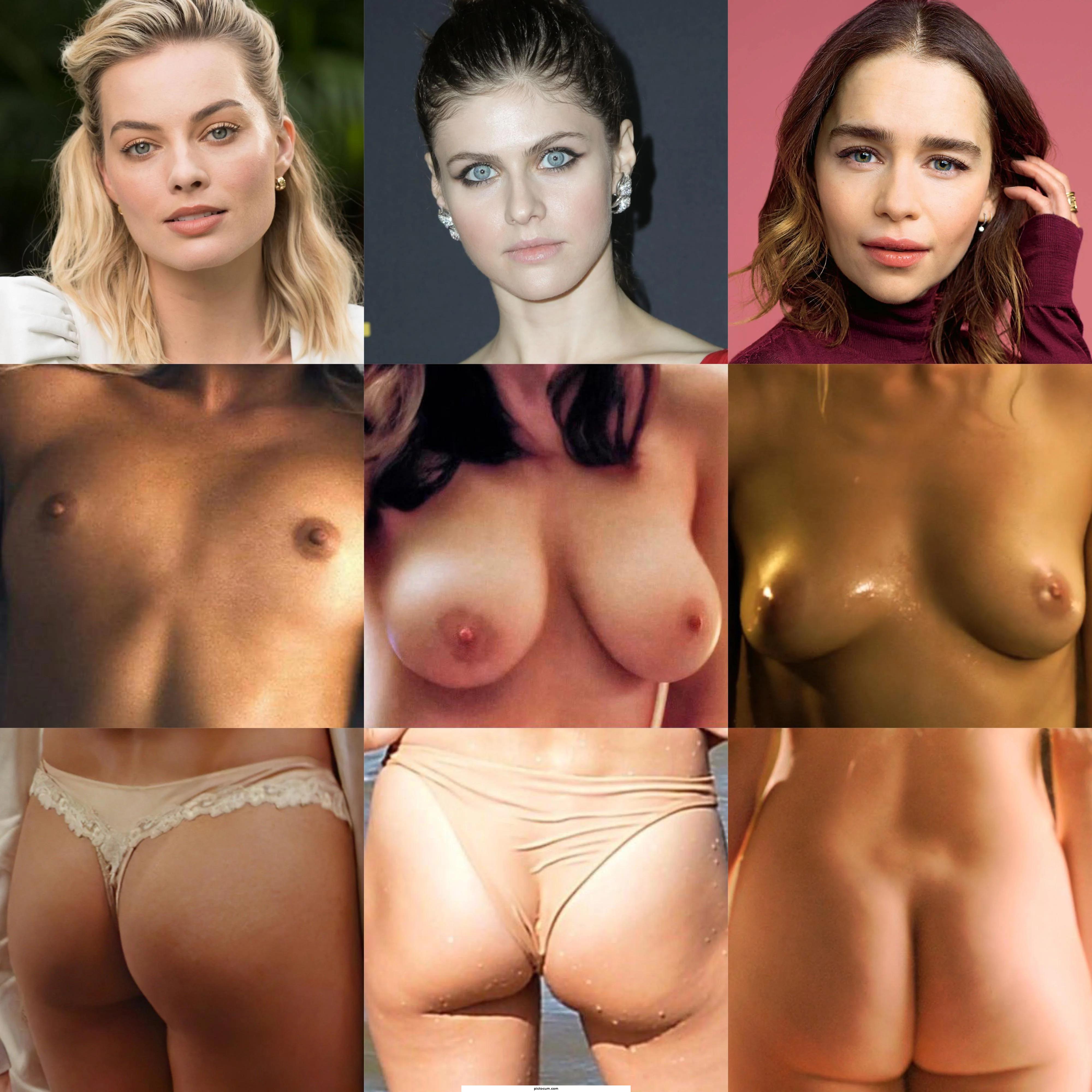 Who would be the best pornstar: Margot Robbie, Alexandra Daddario or Emilia Clarke?