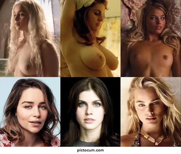Who would be the best pornstar: Emilia Clarke, Alexandra Daddario or Margot Robbie?