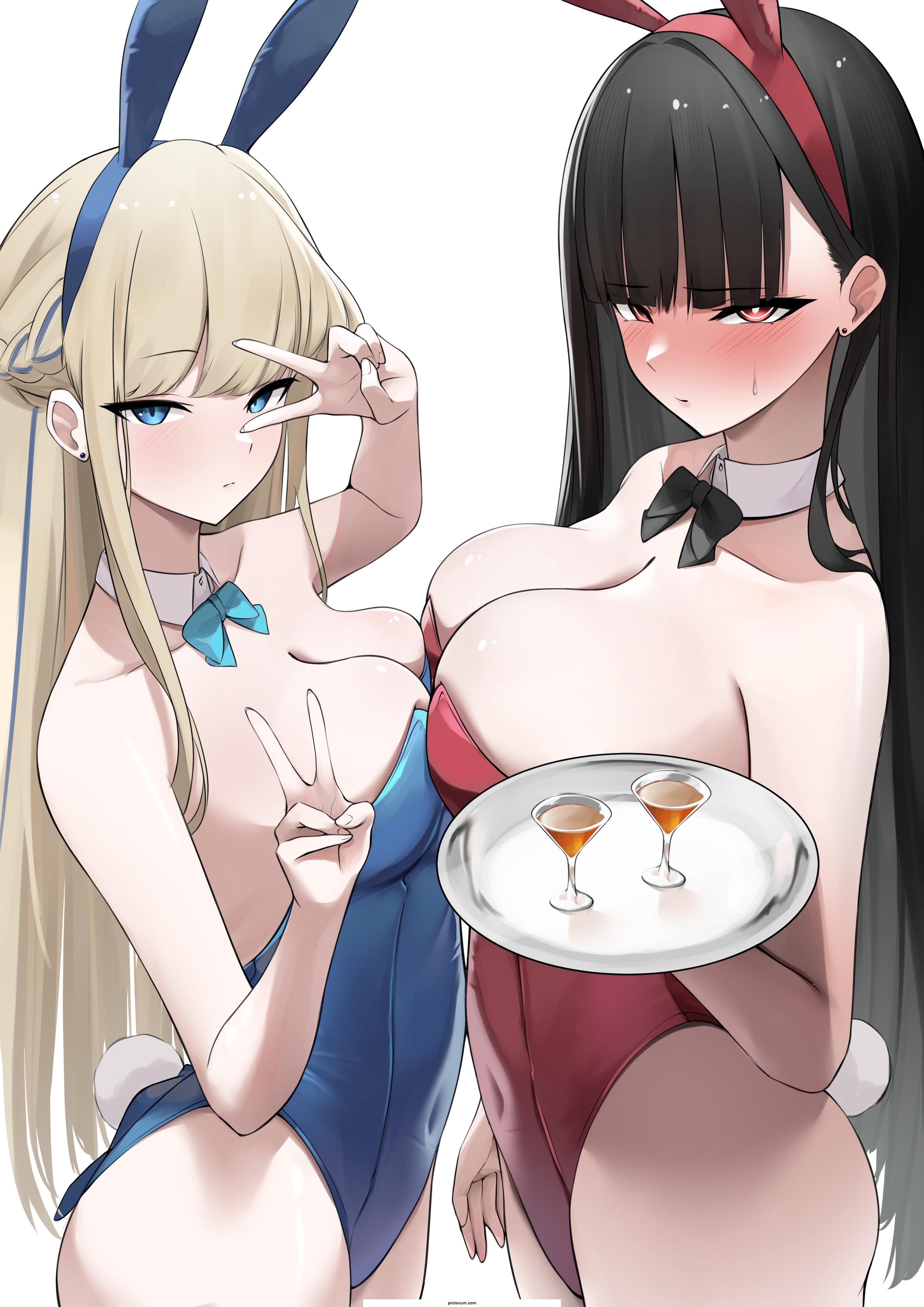 Rio And Toki Bunny Girl Waitresses