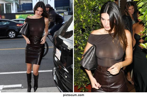 Kendall Jenner in Los Angeles gong out at Giorgio Baldi last night