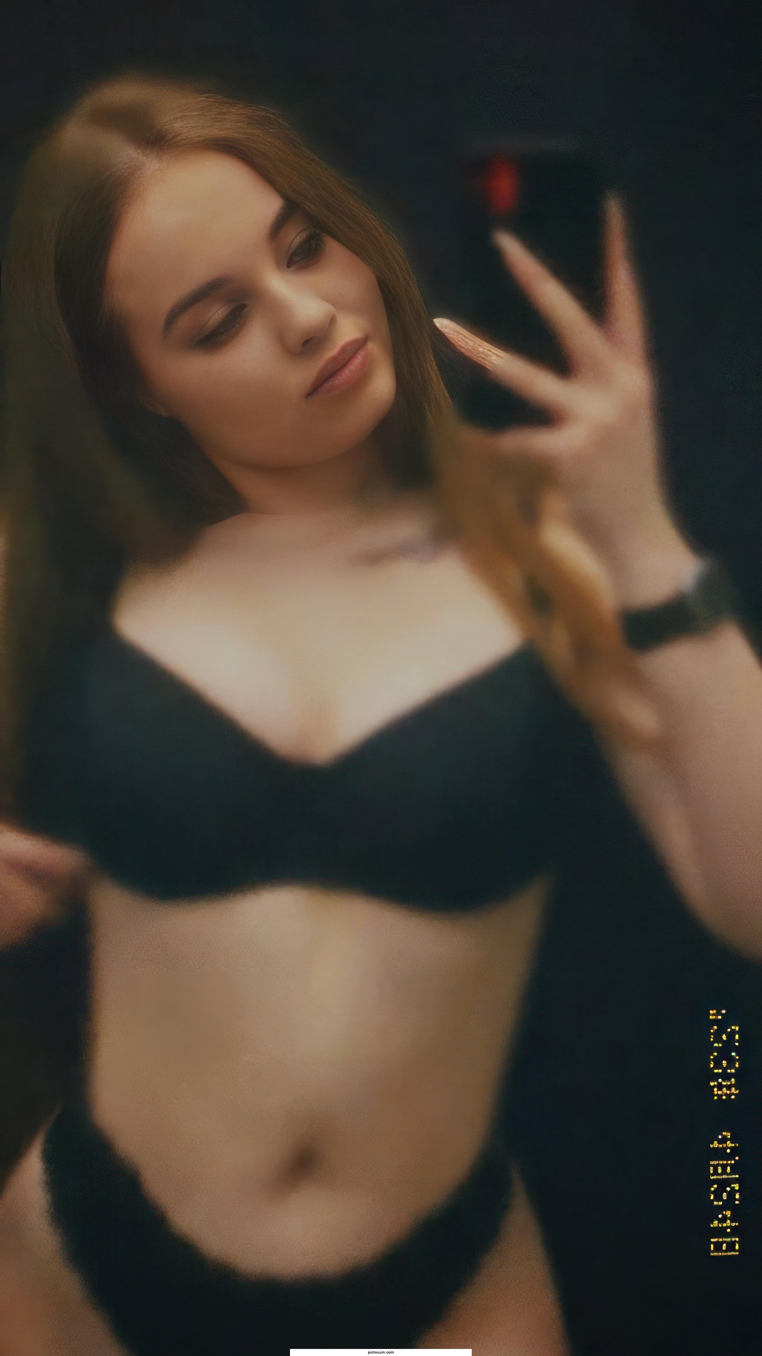 I bought new black underwear and it looks very sexy on me :)