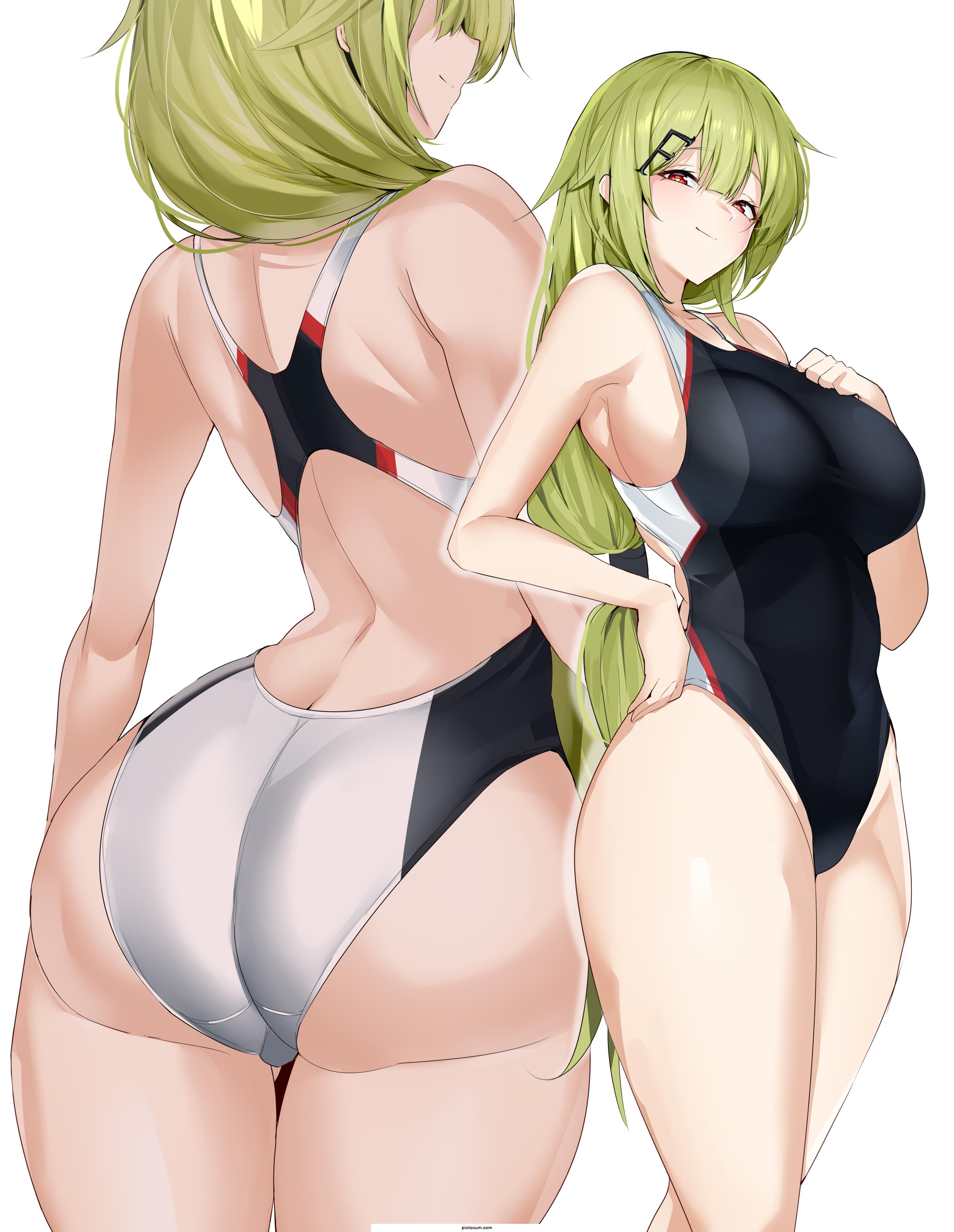 Mk48 in highleg swimsuit