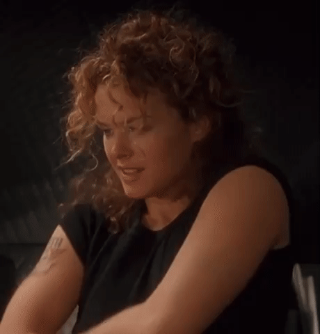 Dina Meyer in Starship Troopers.