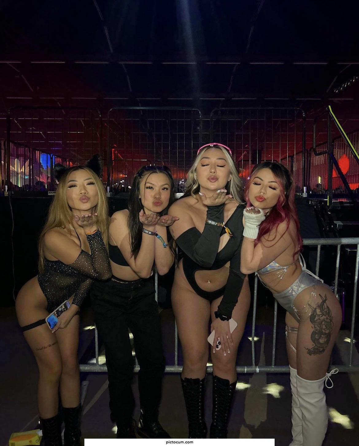which rave slut are you face fucking then bending over on the rail?
