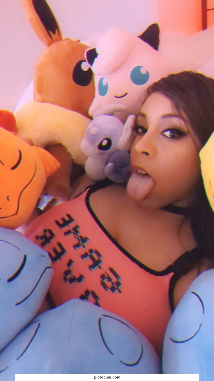 ahegao faces with stuffies