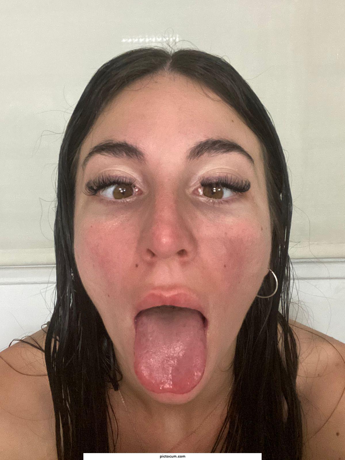 I tried to stick out my tongue as much as possible
