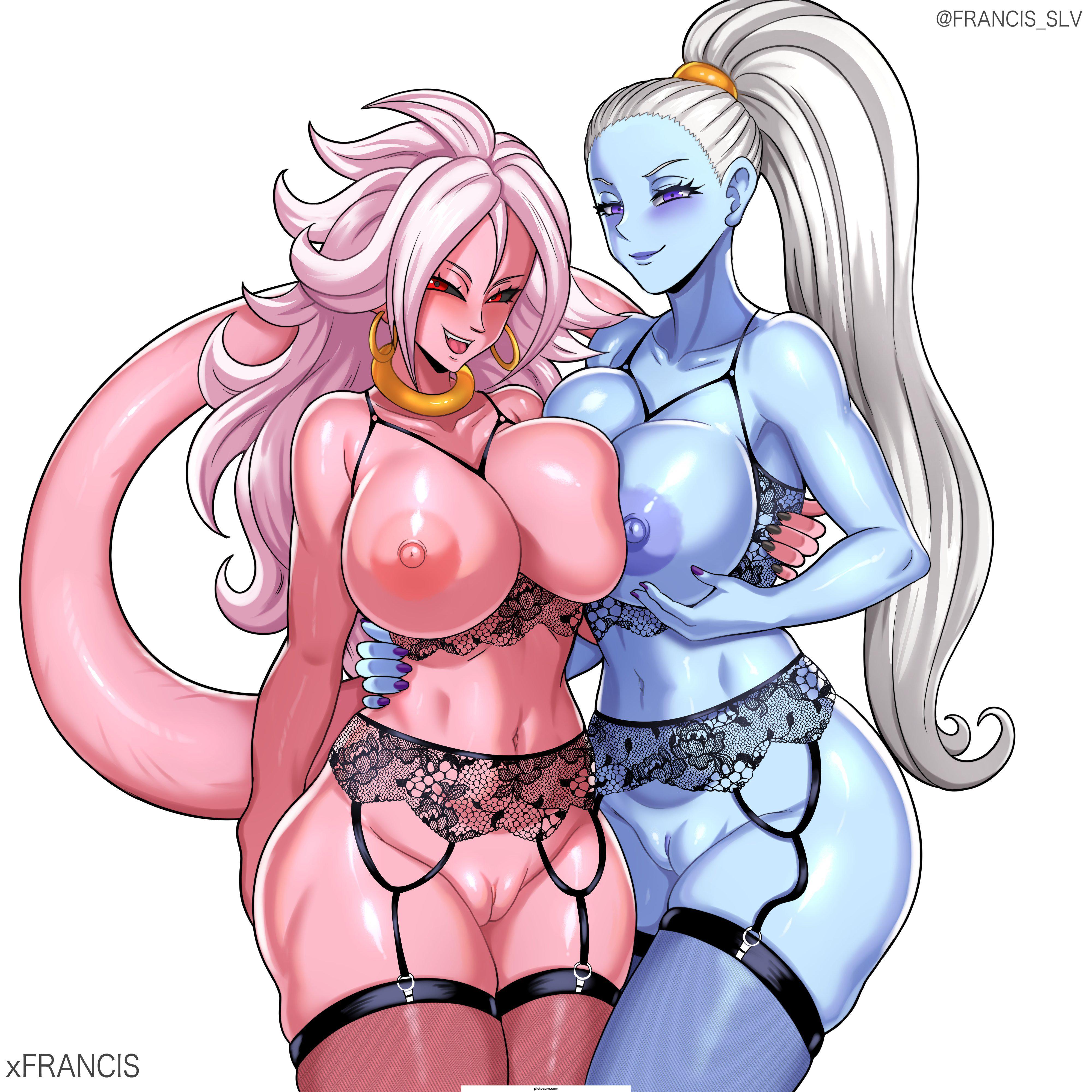 Majin Android 21 And Vados Dressed Up